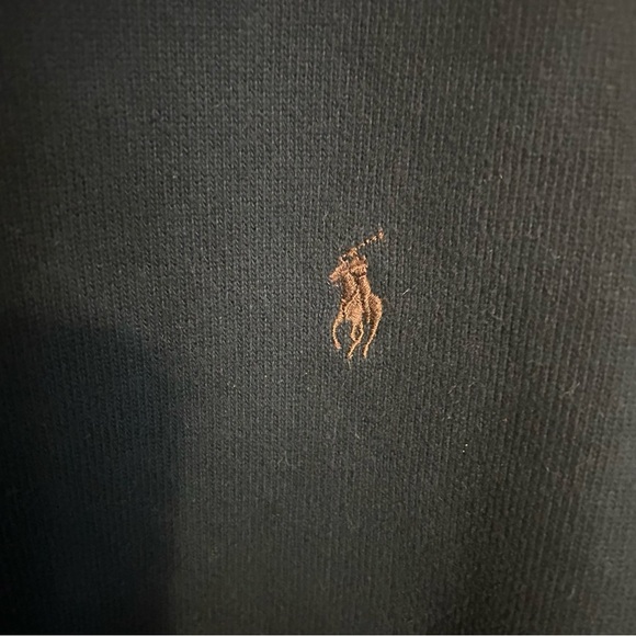 POLO Ralph Lauren 1/4 Zip Sweater Ribbed Black % Brown Pullover Men’s Size XL - Picture 3 of 7